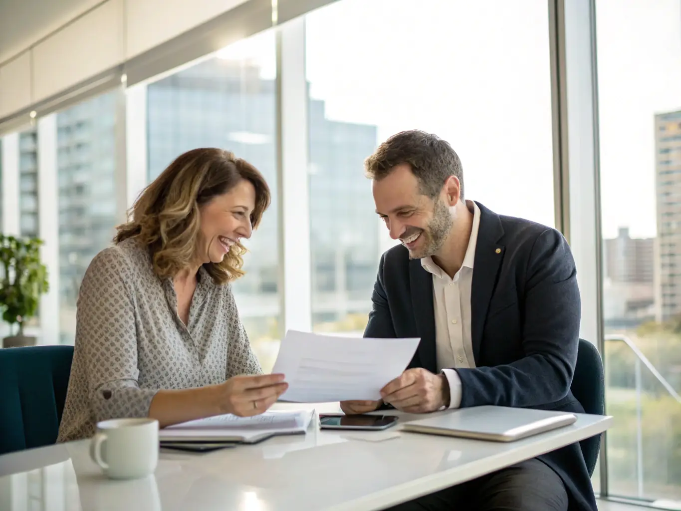 A student is celebrating a successful real estate deal with the FlipHouse University team, showcasing the achievement of generating between €20, 000 and €50, 000 in profit.