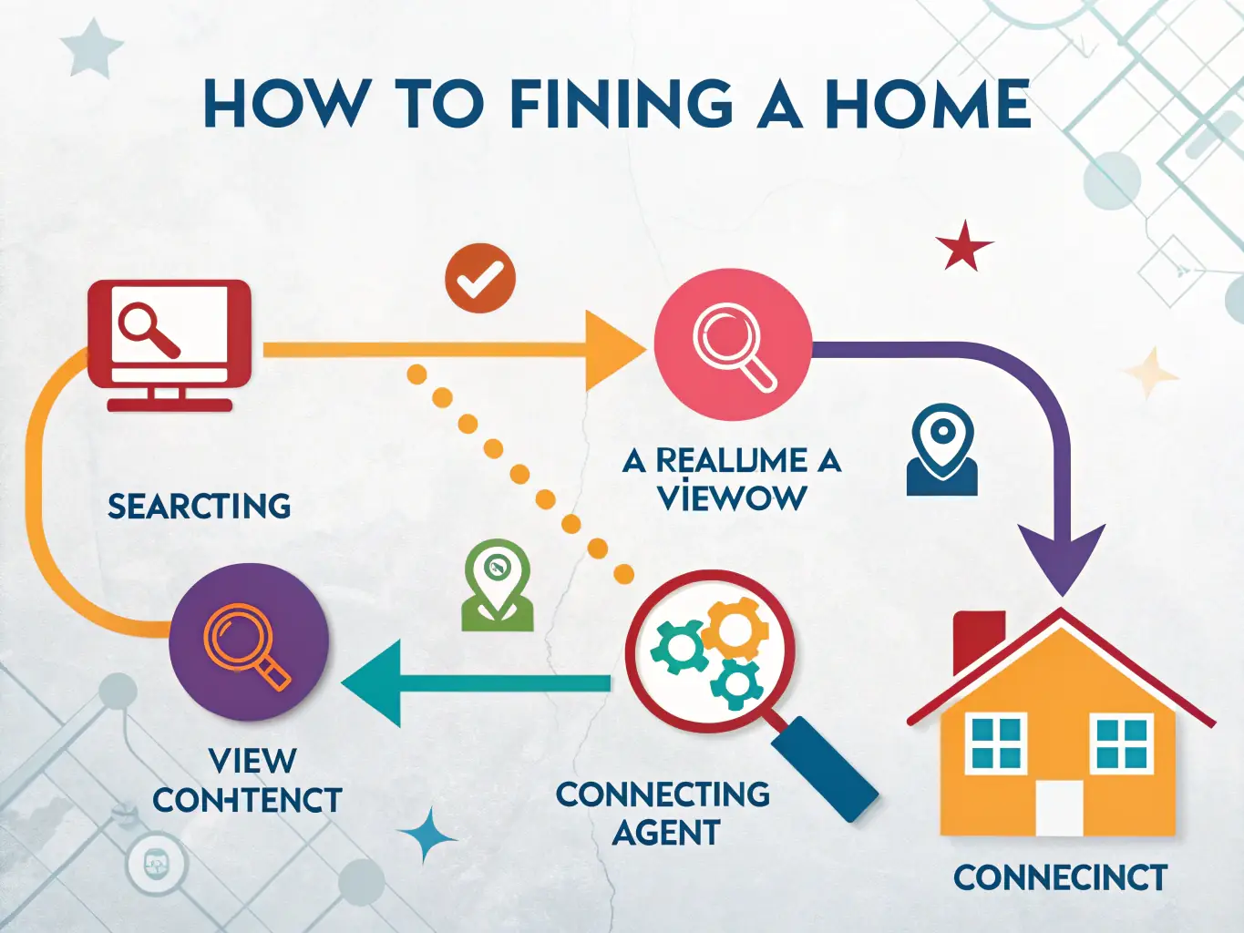 An image showcasing a flowchart or diagram illustrating the replicable system taught at FlipHouse University, emphasizing the step-by-step process for successful real estate transactions.